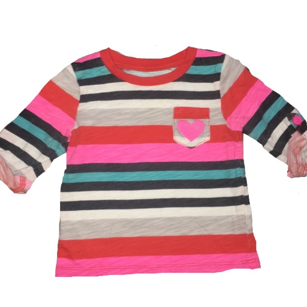 5/$15 CARTER’S Long Sleeve Striped Shirt Size 12 M
